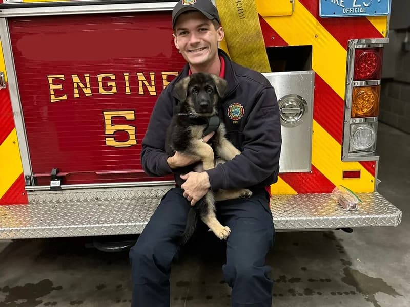 Zack and Vito at the fire station